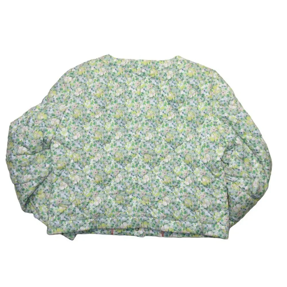 NWT J. Crew Quilted Louisa Lady Jacket in Ivory Colour Fields Liberty Floral 2